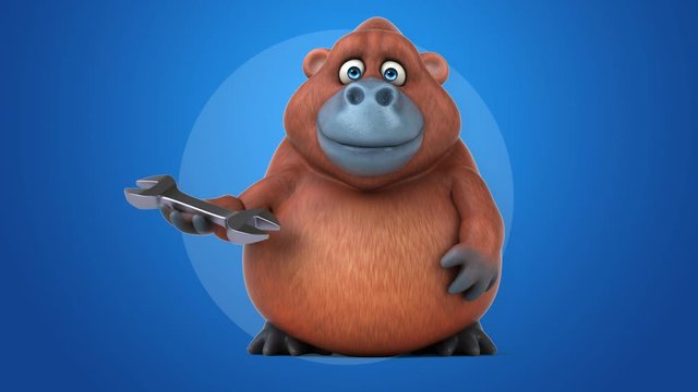 Fun orangoutan - 3D Animation