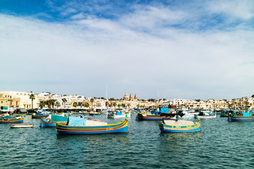Fototapeta na wymiar Marsaxlokk harbor
