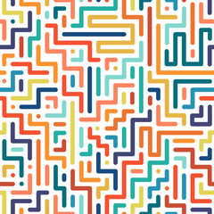 Striped colorful seamless geometric pattern.