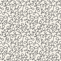 Obraz premium Curve seamless pattern in memphis style.