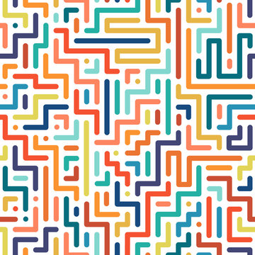 Striped colorful seamless geometric pattern.