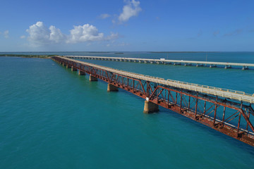 Fototapeta na wymiar Aerial photo of the Florida Keys