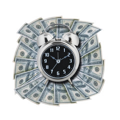 Time is money isolated on white background with clipping path