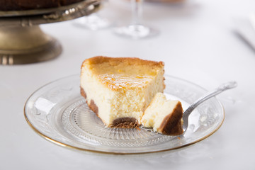 cheesecake on the table 
