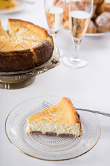 cheesecake on the table 