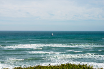 Lonely sailboat, San Diego California