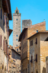 Fototapeta na wymiar old town of San Gimignano, Italy