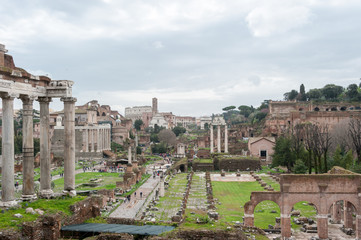 Fototapeta na wymiar Ausgrabungen im Forum Romanum 