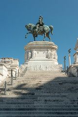 Fototapeta premium Reiterstandbild vittorio emanuele Reiterstandbild