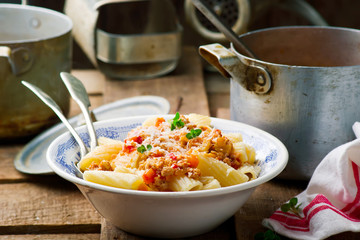 Pasta in a Chicken Sauce.
