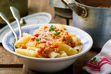 Pasta in a Chicken Sauce.