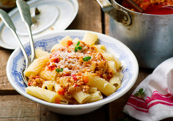 Pasta in a Chicken Sauce.