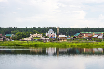 Fototapeta na wymiar Village summer landscape. Siberia