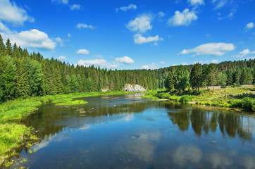 Fototapeta na wymiar Ural Summer landscape