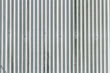 Close-up of a corrugated zinc sheet