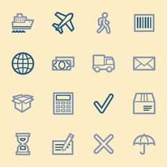 Delivery web icons set