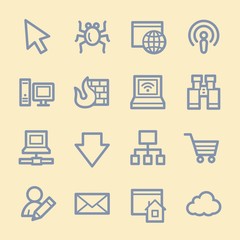 Internet web icons set