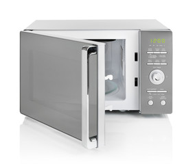 Fototapeta premium Microwave oven isolated on white
