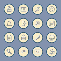 Organizer Web Icons Set