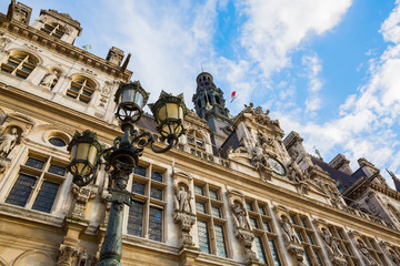 Fototapeta na wymiar Hotel de Ville in Paris, France