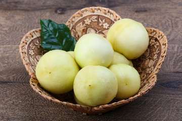 Nectarines in the bowl
