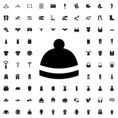 winter hat icon illustration