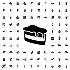 piece of cake icon illustration