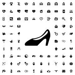 woman shoe icon illustration