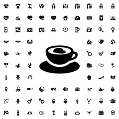 cup with heart icon illustration