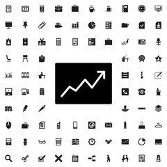 Obraz premium line graph icon illustration
