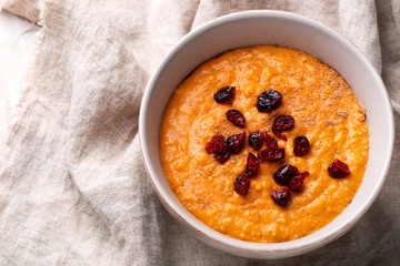 Pumpkin Pie Oatmeal for breakfast.