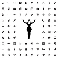 dancing woman icon illustration