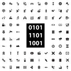 binary code icon vector