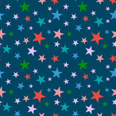 Abstract seamless pattern with stars
