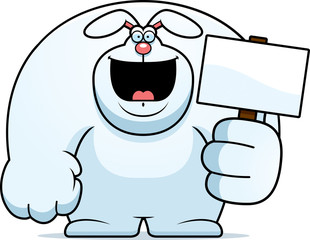 Cartoon Rabbit Sign