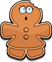 Cartoon Gingerbread Woman Bite