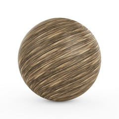 3d polished wooden sphere