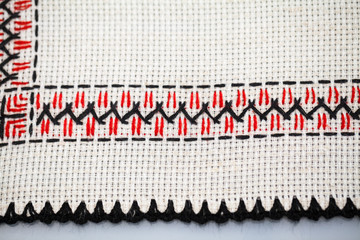 Romanian traditional blouse - textures and traditional motifs, vintage textures