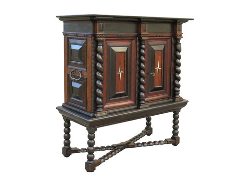 Early Baroque Cabinet On Stand. Cabinet Made About 1670 To 1700