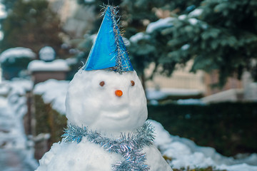 snowman with christmas party costume