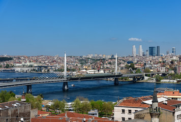 Obraz premium Golden Horn Metro Bridge Istanbul, Turcja