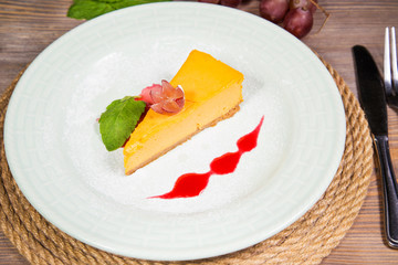 cheesecake with grape