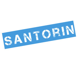 Rubber stamp with text Santorin