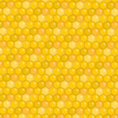 Honeycomb background. Honey texture, wallpaper Vector illustration