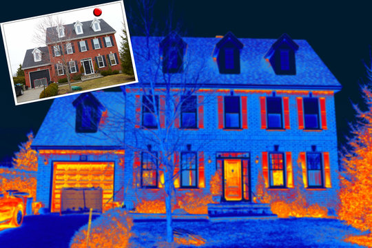 Old House And Thermal Imaging