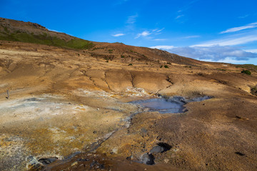 Obraz premium Krysuvik geothermal area, Reykjanes Peninsula, Iceland.