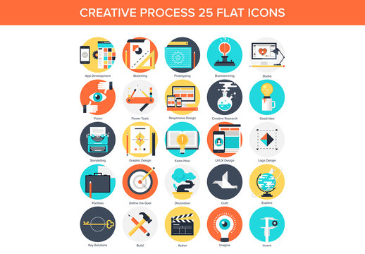 25 Circular Production and Design Icons