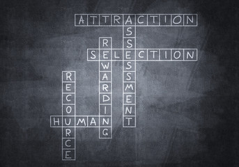 Chalk drawn crossword