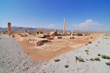 Ruins of Pasargadae - the capital of the Achaemenid Empire under Cyrus the Great
 - obrazy, fototapety, plakaty