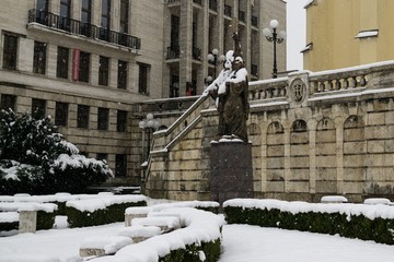 Fototapeta premium Architecture in winter. Slovakia